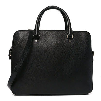 Salvatore Ferragamo Calfskin Zip Around Briefcase Black 1 of 10