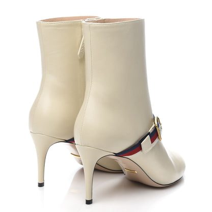 Gucci Nappa Sylvie Ankle Boots 39 Mystic White 4 of 13