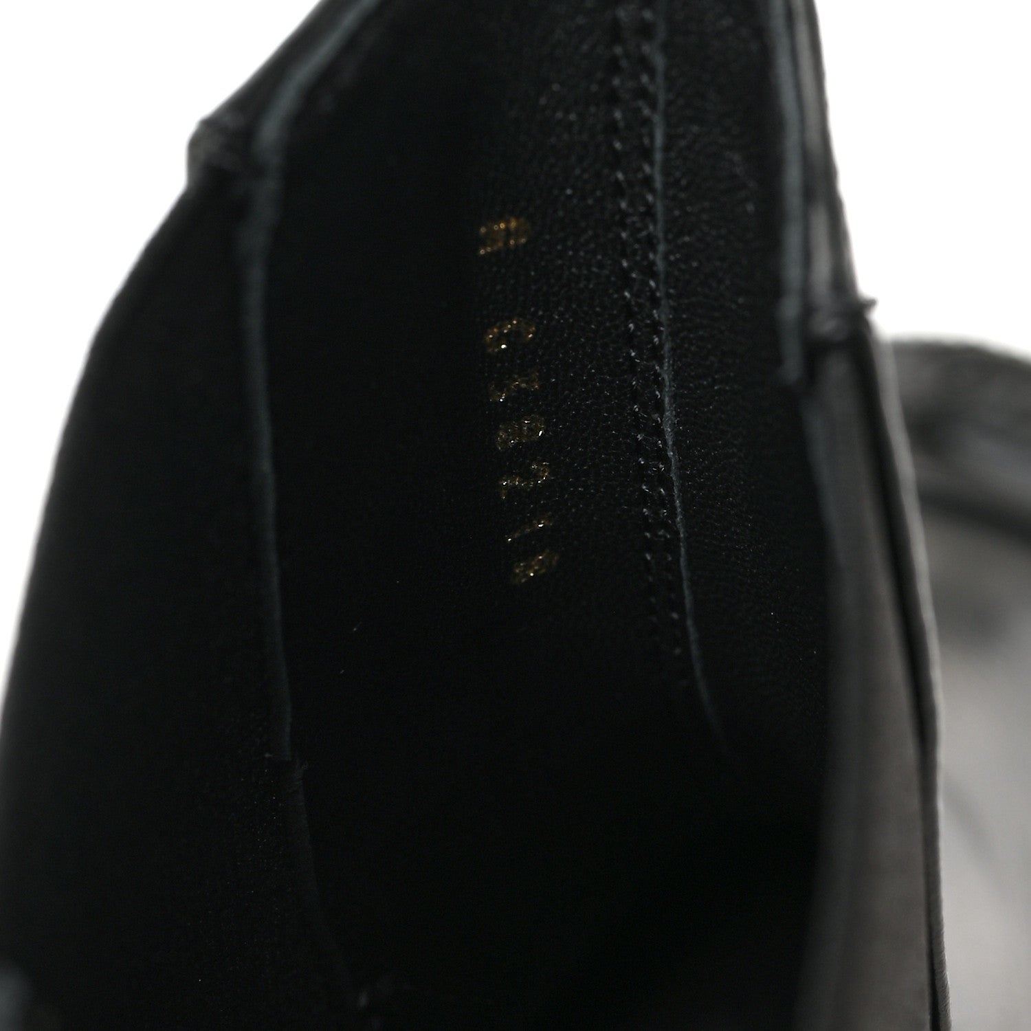 Chanel Crumpled Calfskin Patent Cap Toe Short Boots 38 Black 8 of 8