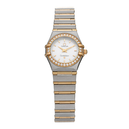 Omega Stainless Steel 18K Yellow Gold Diamond Bezel Mother of Pearl 22mm Constellation Quartz Watch 1267.70.00 1 of 4