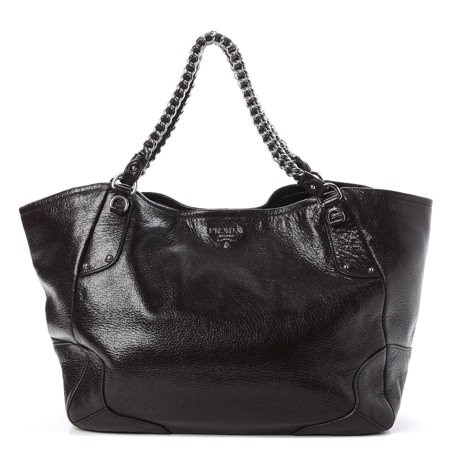 Cervo Lux Chain Shoulder Bag Ebano