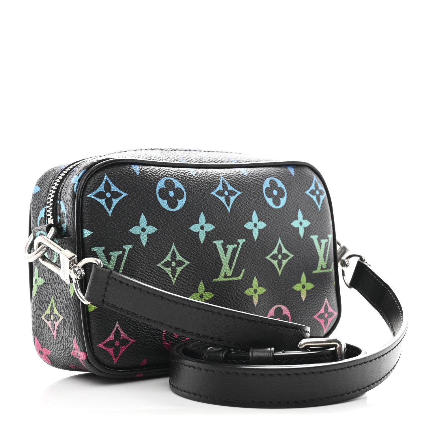 Louis Vuitton Monogram Iridescent Trocadero Wearable Wallet Black