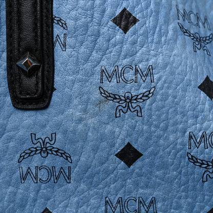 MCM Visetos Large Project Reversible Shopper Tote Munich Blue 13 of 21