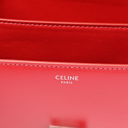 Celine Box Calfskin Medium Classic Box Flap Bag Red 6 of 11