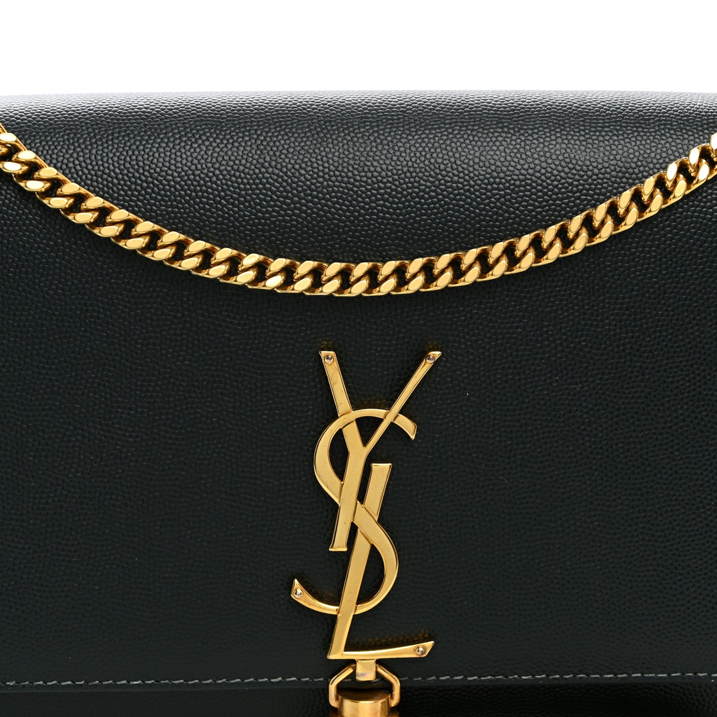 Grain De Poudre Medium Classic Monogram Kate Tassel Satchel New Vert Fonce