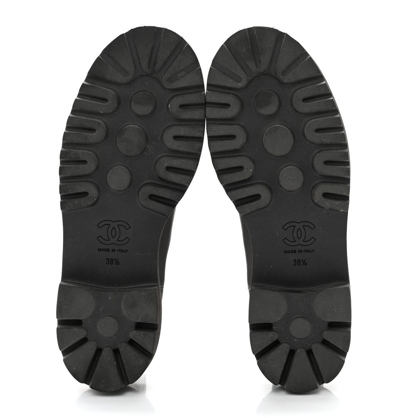 Crumpled Calfskin Patent Cap Toe Short Boots 38.5 Dark grey Black