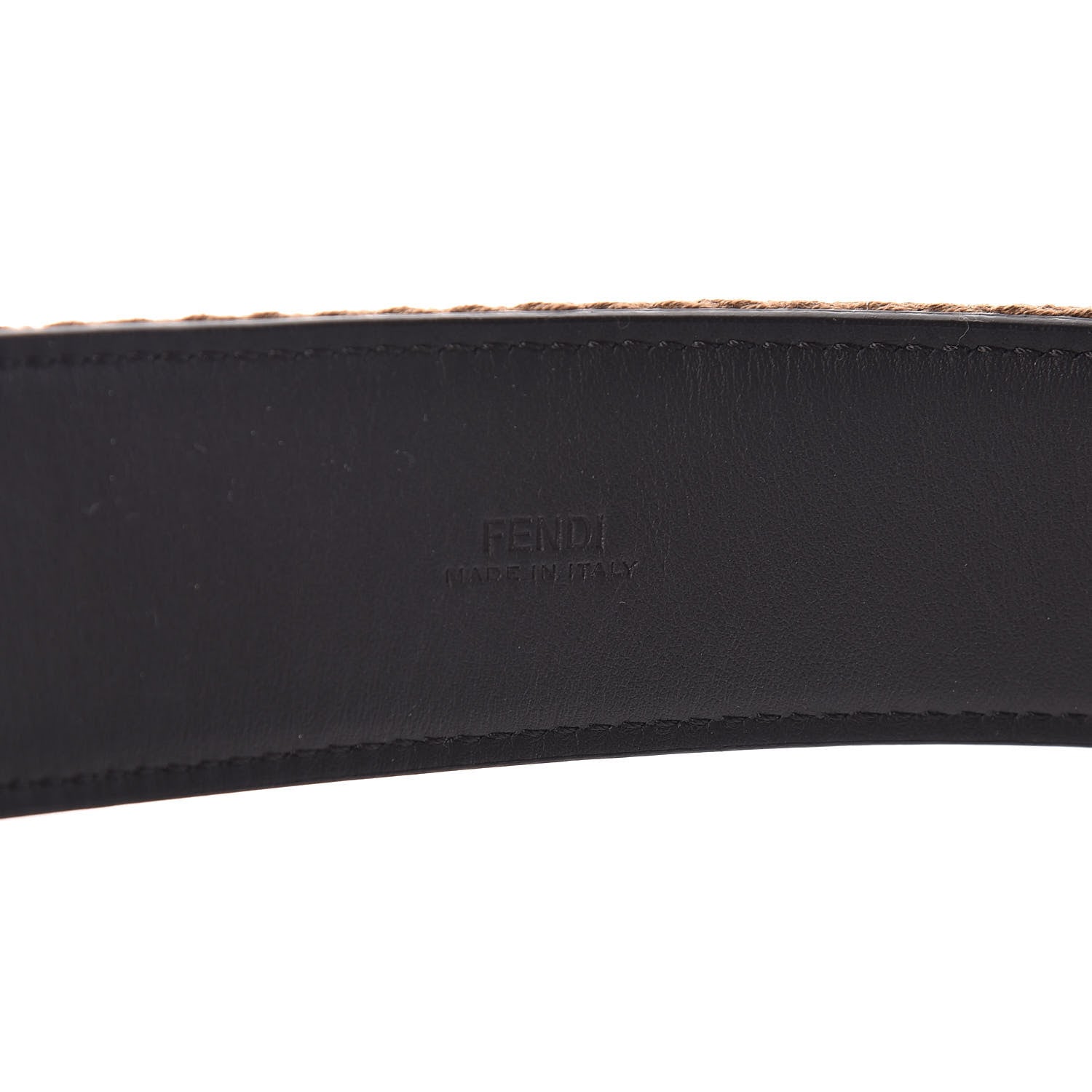 Fendi Ribbon Vitello Century FF 1974 Belt 95 38 Fango Moro 6 of 7