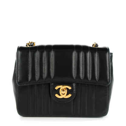 Chanel Lambskin Vertical Quilt Mini Square Flap Black 1 of 8