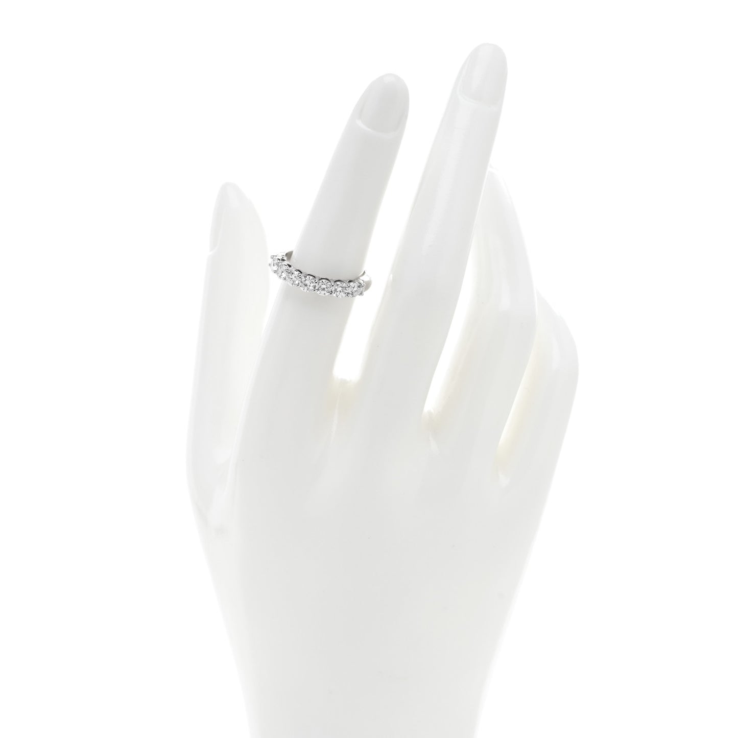 Platinum Diamond .91ctw 3.5mm Embrace Band Ring 52 6