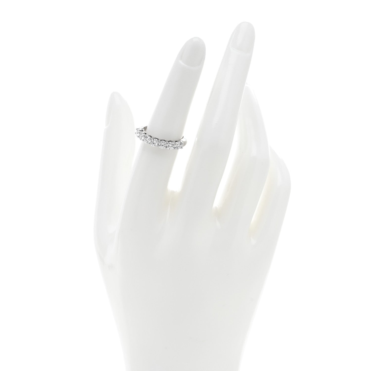 Tiffany Platinum Diamond .91ctw 3.5mm Embrace Band Ring 52 6 2 of 5