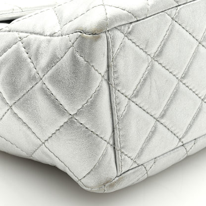 Chanel Metallic Lambskin Quilted Maxi Single Flap Silver 8 of 10