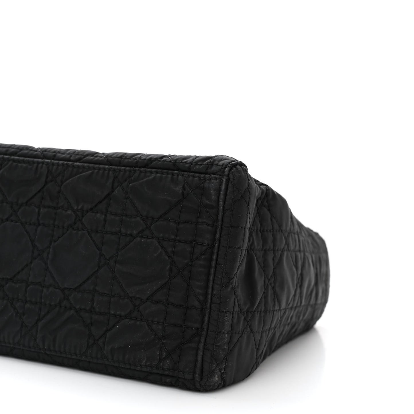 Nylon Cannage Medium Lady Dior Black