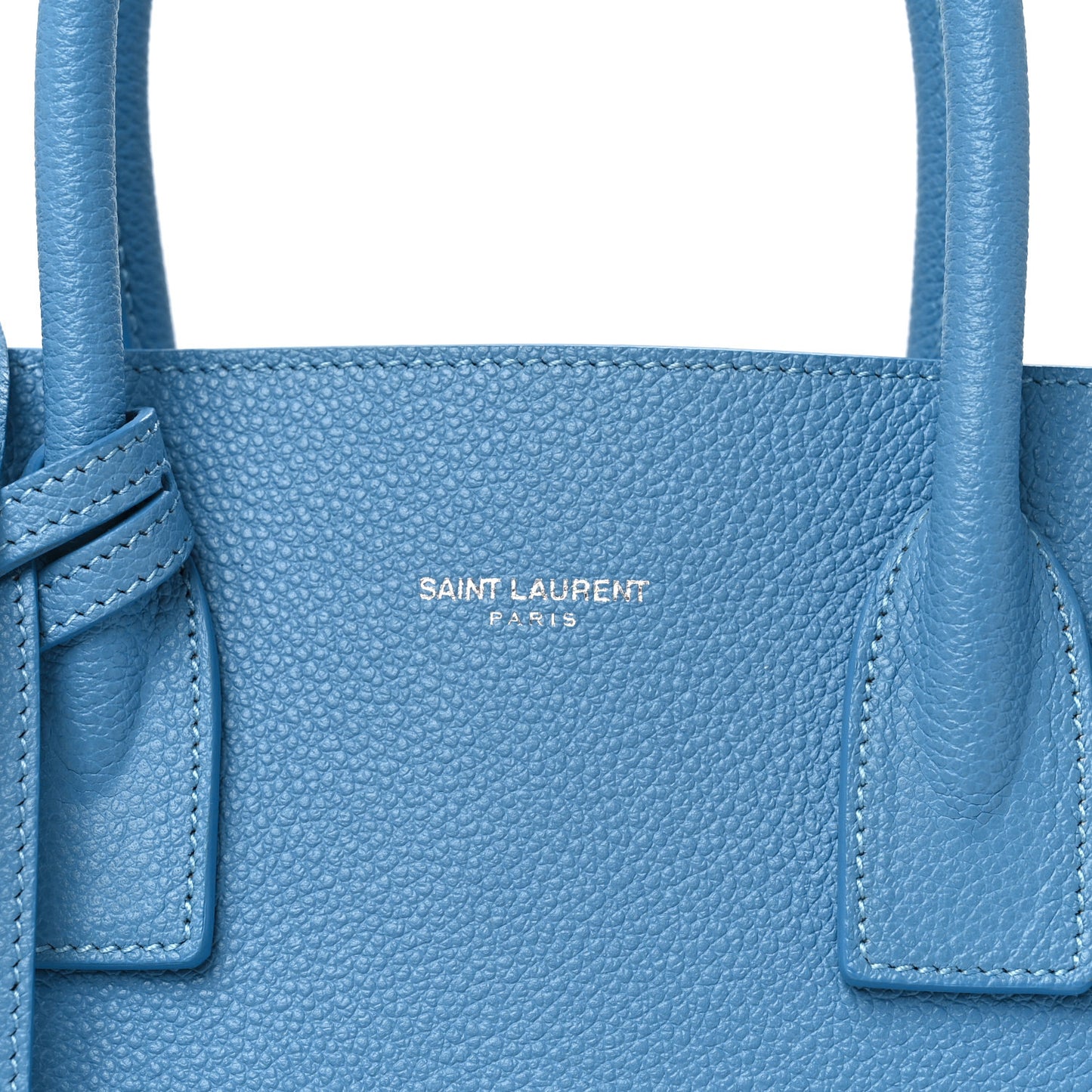 Grained Calfskin Baby Sac De Jour Blue Clair