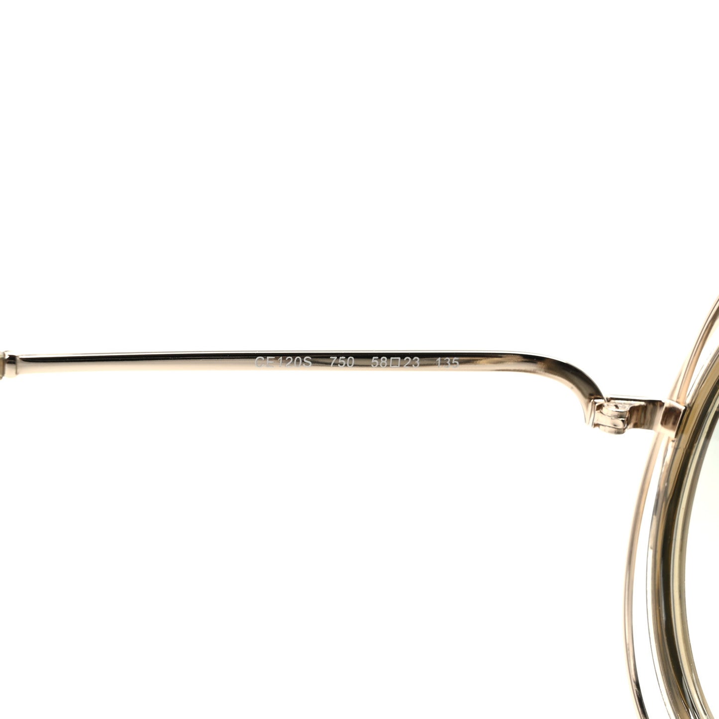 Oversized Round Carlina Sunglasses CE120S Gold Khaki