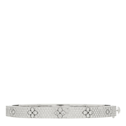 Roberto Coin 18K White Gold Diamond Love in Verona Pave Bangle Bracelet 1 of 3
