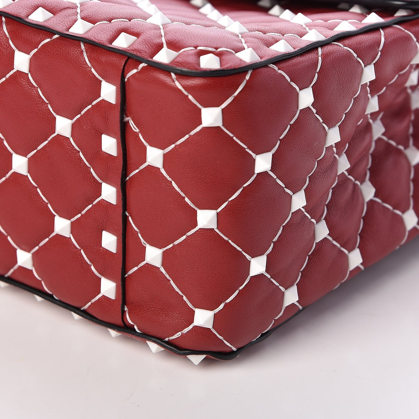 Lambskin Large Free Rockstud Spike Shoulder Bag Rosso Valentino