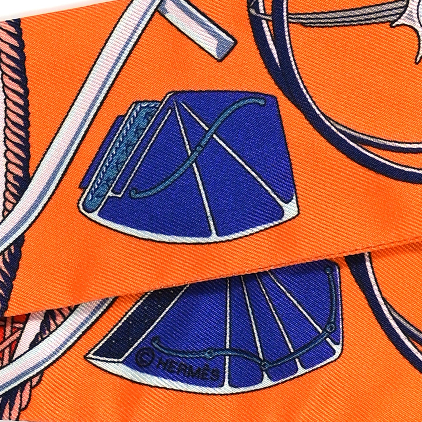 Silk Les Voitures A Transformation Twilly Orange Cobalt Vermillon