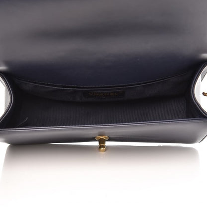 Chanel Lambskin Quilted Medium Boy Flap Dark Navy 5 of 8