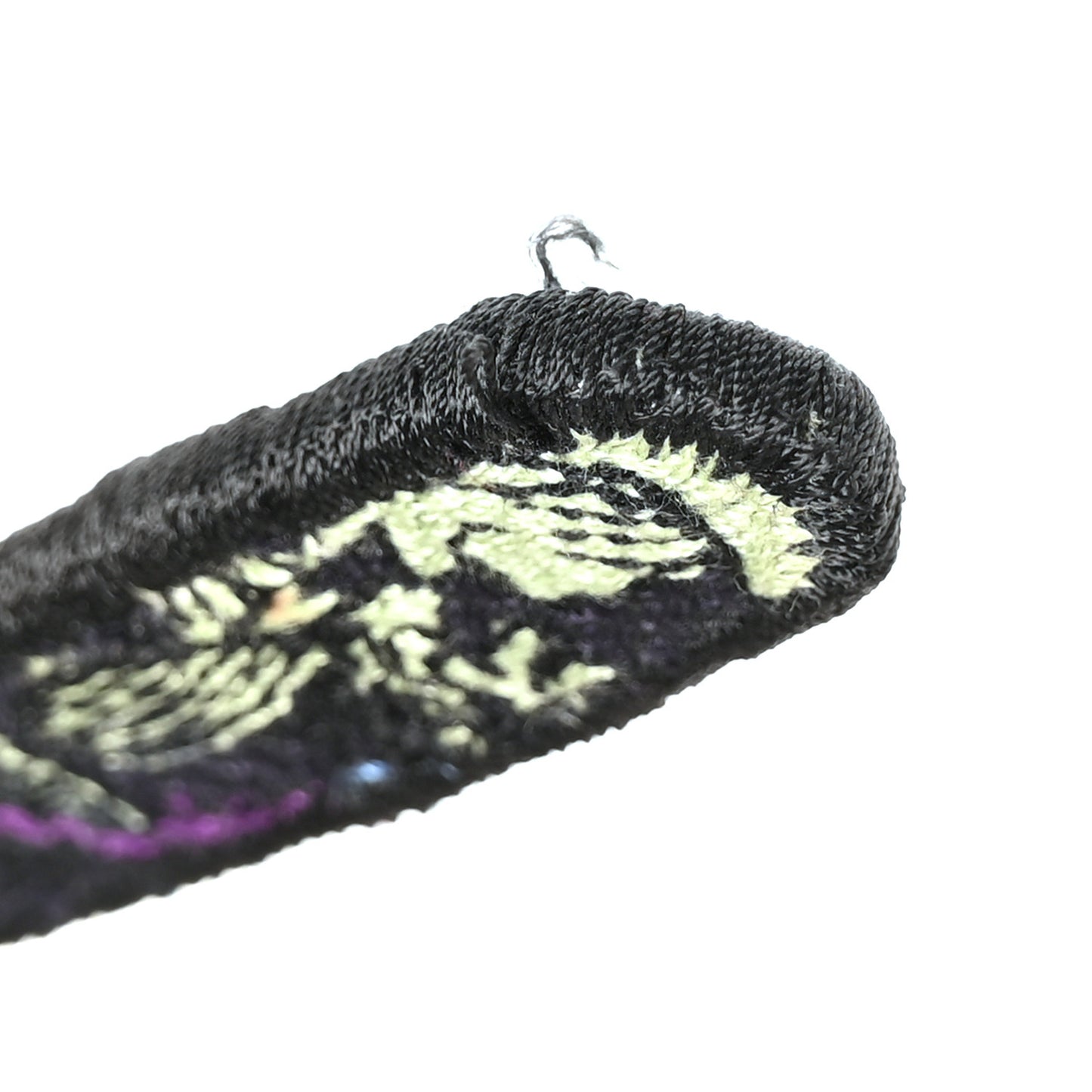 Canvas Embroidered Petites Fleurs Saddle Bag Black Multicolor