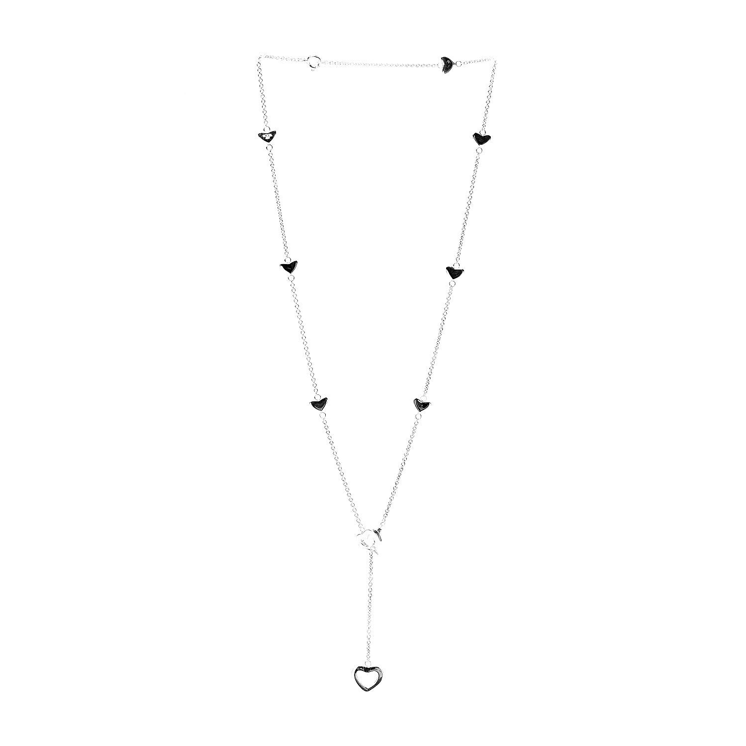Tiffany Sterling Silver Heart Lariat Necklace 2 of 3