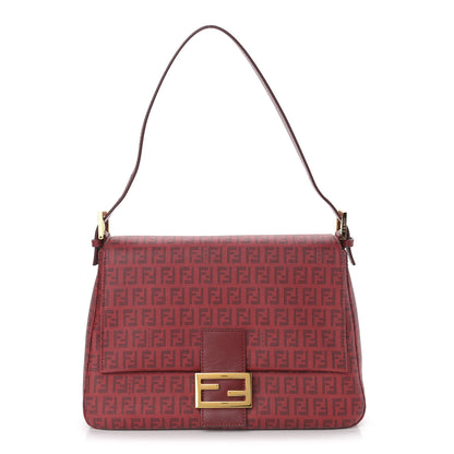 Fendi Zucchino Spalmati Vitello Mama Baguette Bordeaux Rubino 1 of 9