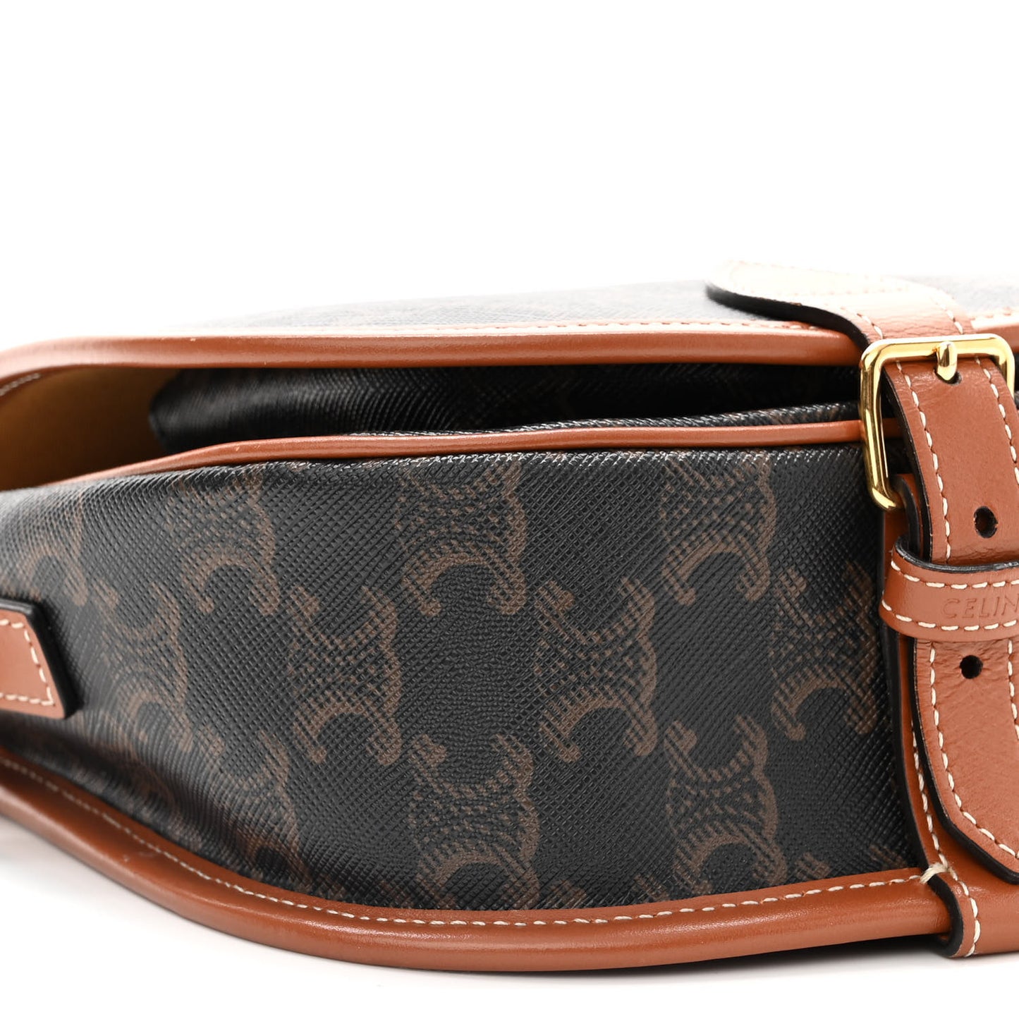 Triomphe Canvas Medium Folco Bag Tan