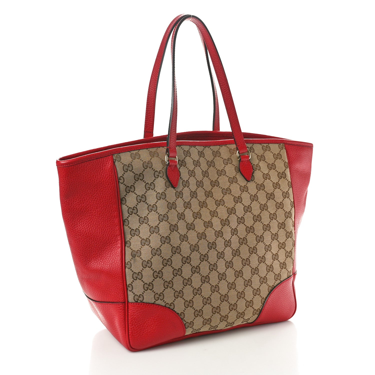 Gucci Monogram Bree Zippered Tote Beige Red 4 of 12