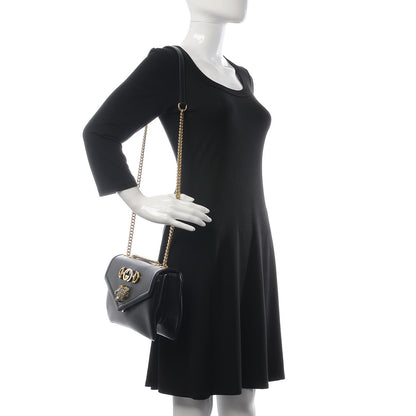 Gucci Vitello Palmellato Lux Crystal Medium Rajah Shoulder Bag Black 2 of 7