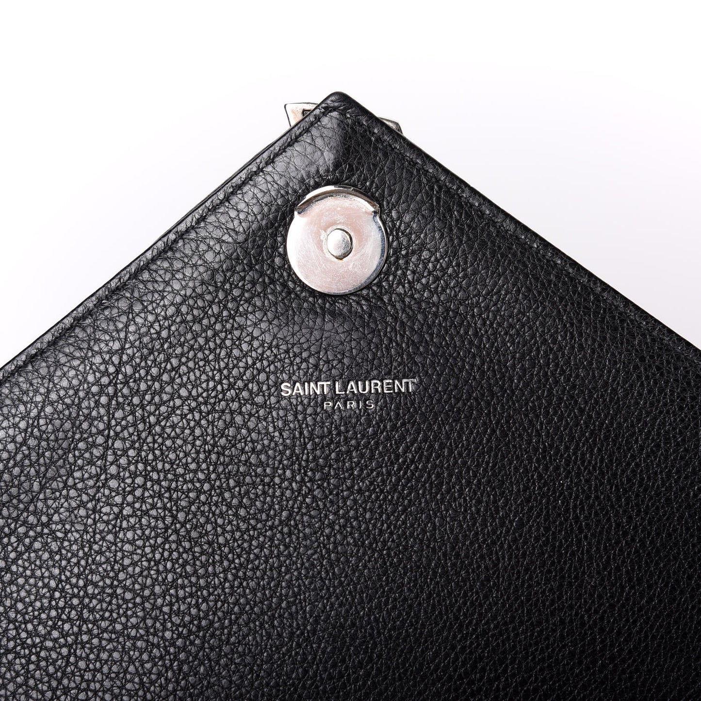 Sheepskin Matelasse Chevron Monogram Large College Satchel Black