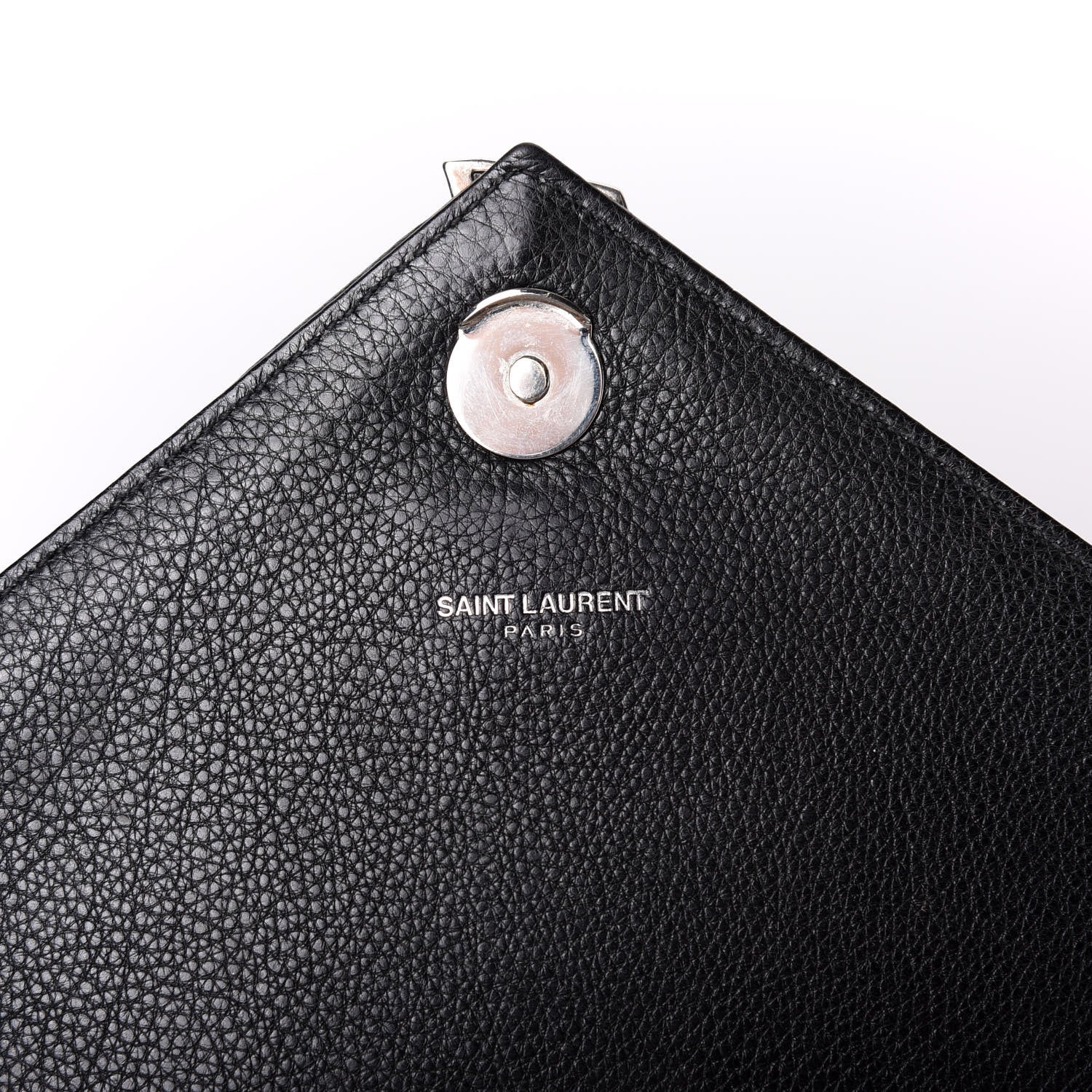 Saint Laurent Sheepskin Matelasse Chevron Monogram Large College Satchel Black 6 of 9