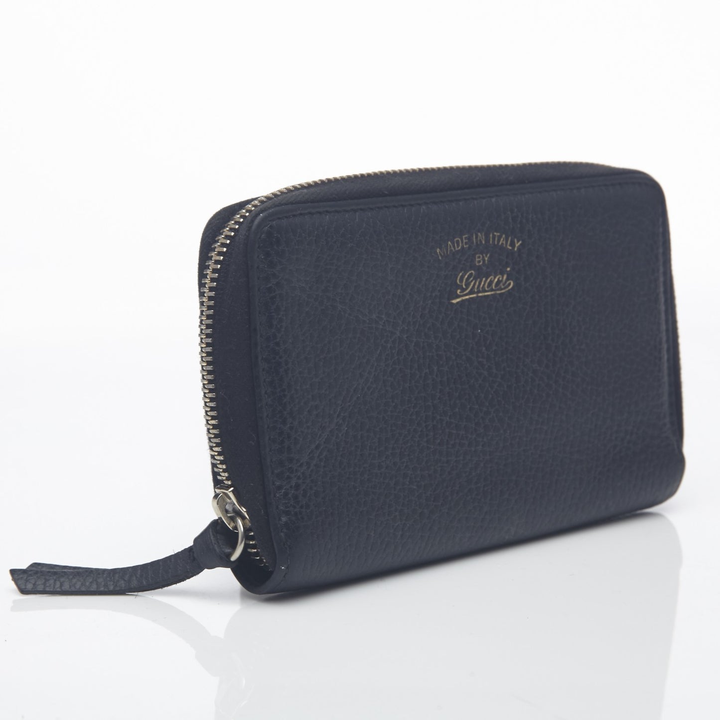 Dollar Calfskin Medium Swing Zip Around Wallet Blue