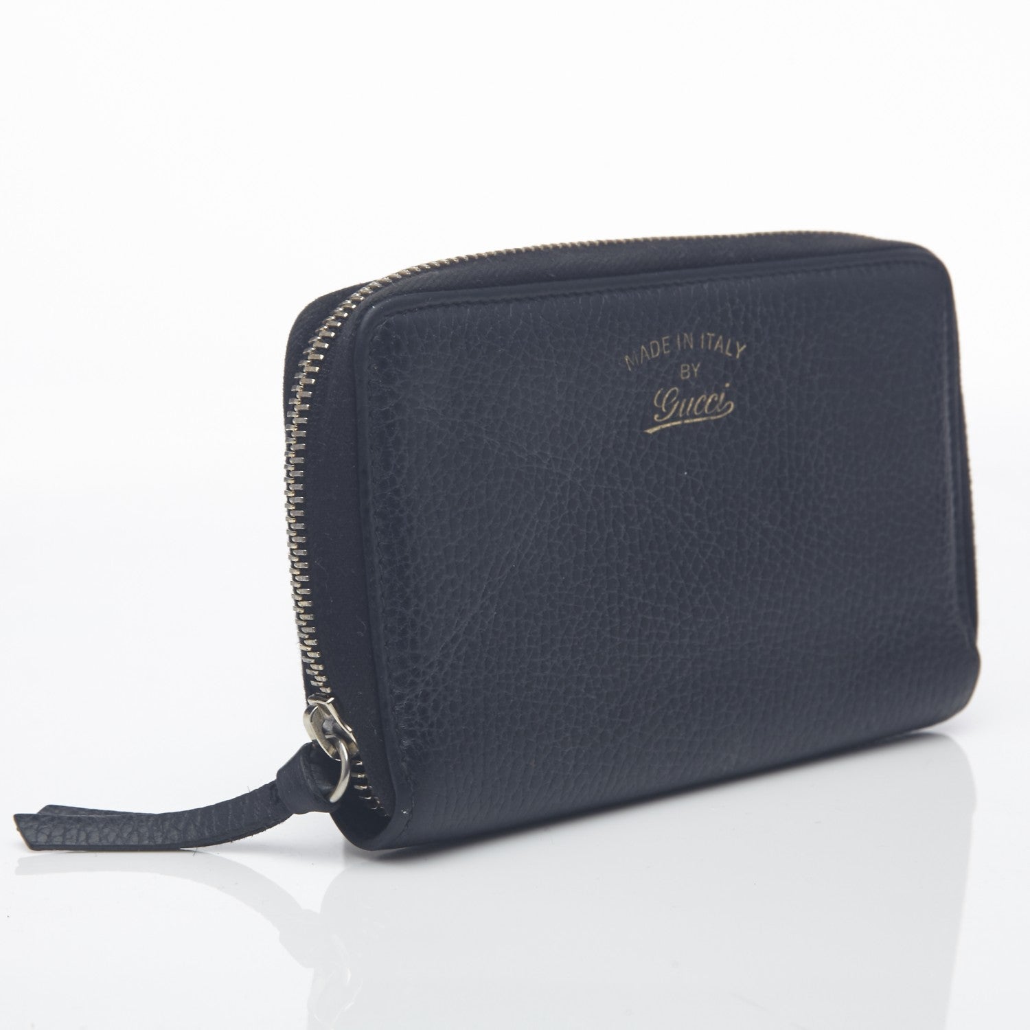 Gucci Dollar Calfskin Medium Swing Zip Around Wallet Blue 3 of 9