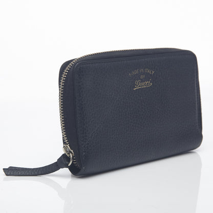 Gucci Dollar Calfskin Medium Swing Zip Around Wallet Blue 3 of 9