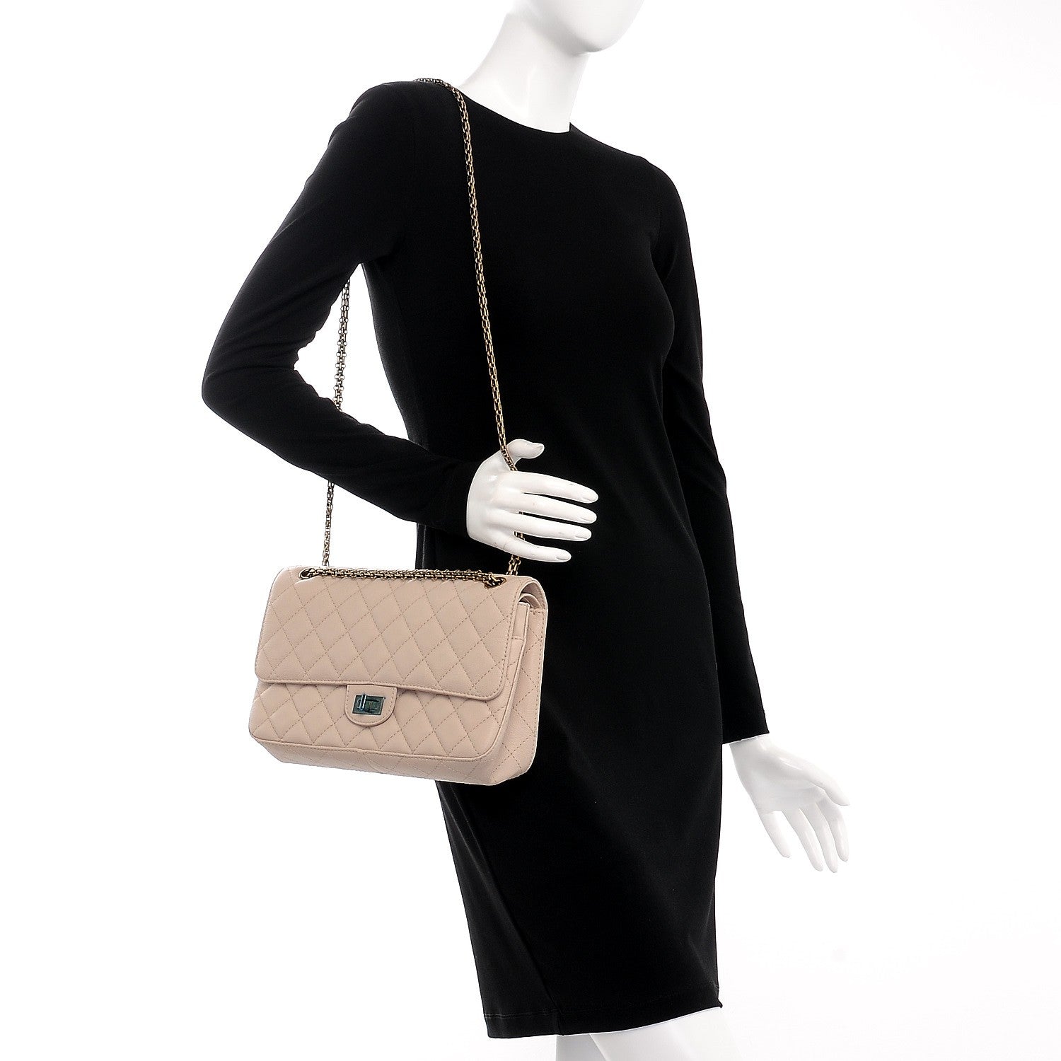 Chanel Calfskin Quilted 2.55 Reissue 226 Flap Beige Clair 2 of 9