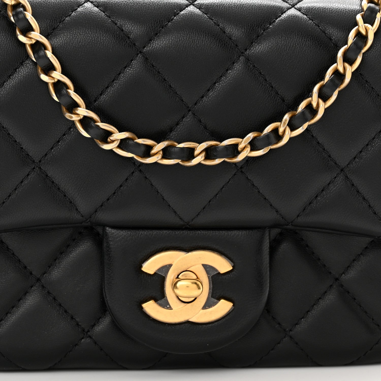 Chanel Lambskin Quilted Mini Pearl Crush Flap Black 15 of 20