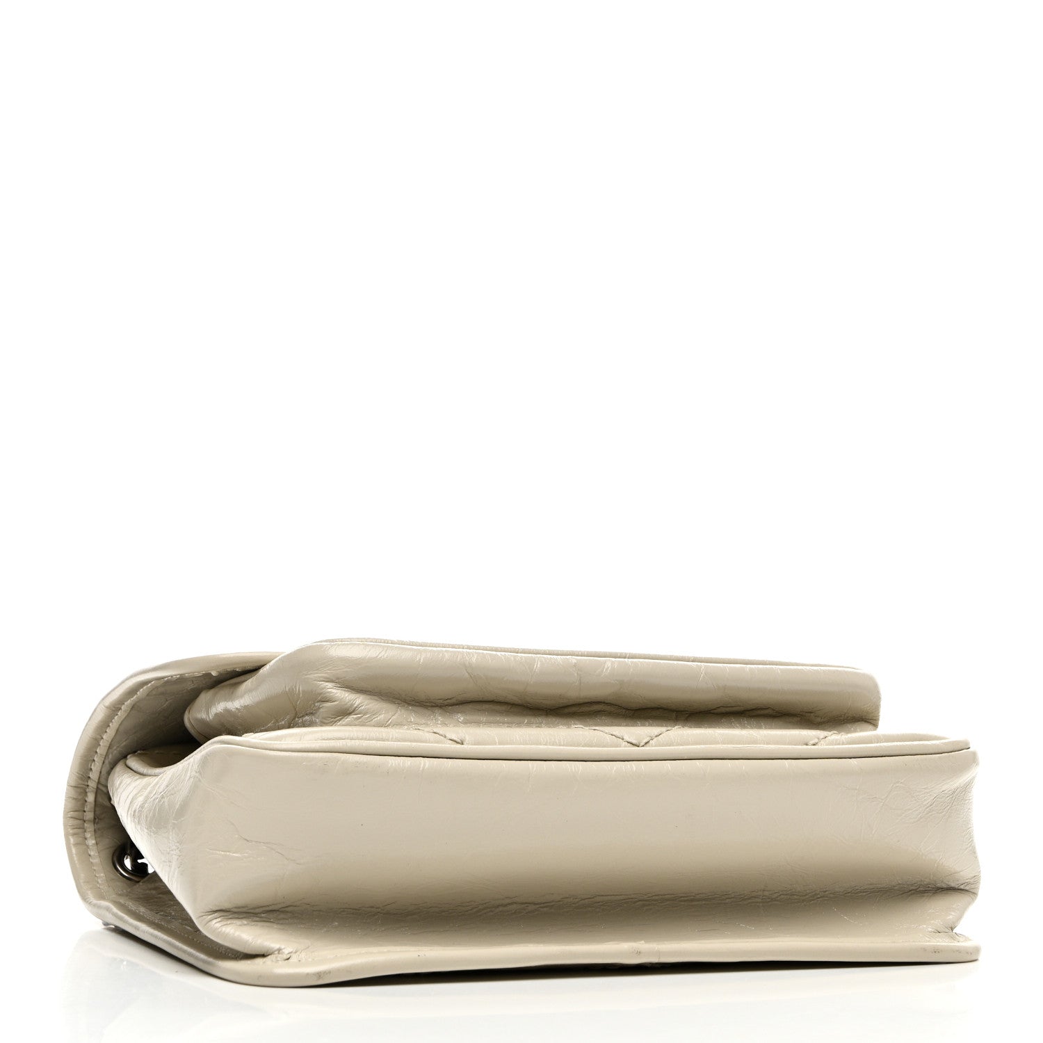 Saint Laurent Crinkled Calfskin Matelasse Monogram Baby Niki Chain Satchel Ivory 4 of 11