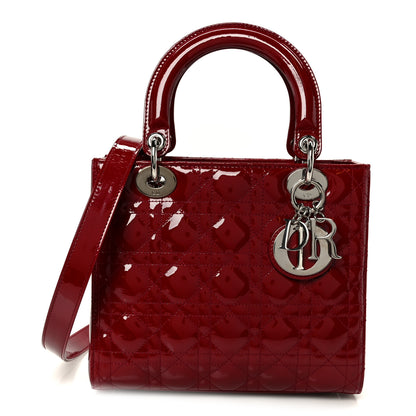 Christian Dior Patent Cannage Medium Lady Dior Red 1 of 10