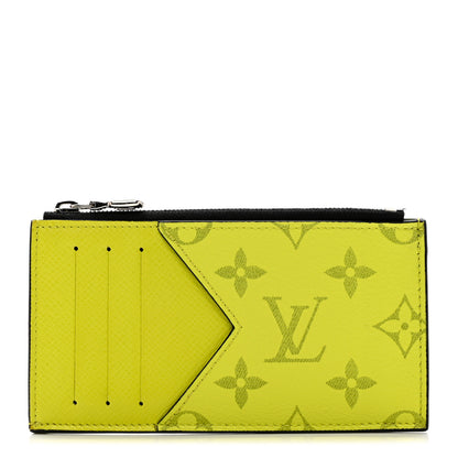 Louis Vuitton Monogram Taiga Coin Card Holder Yellow 1 of 6