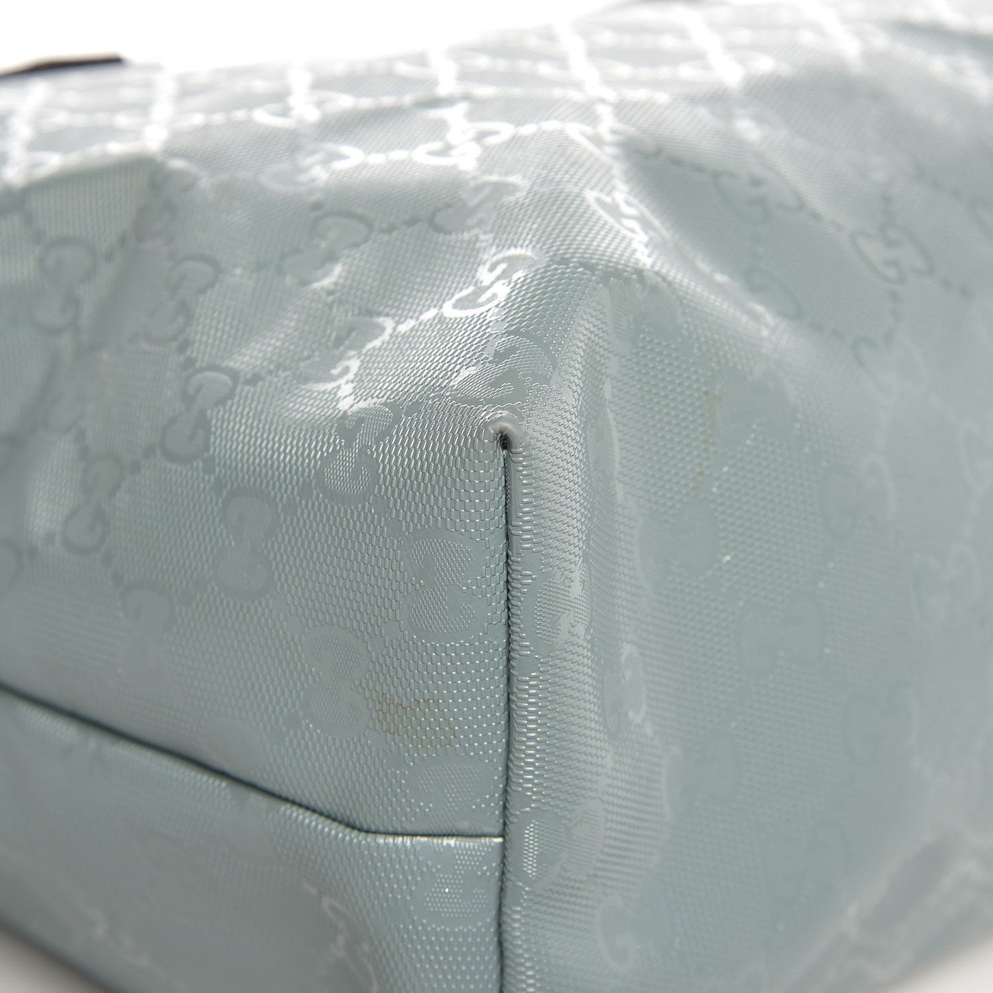 Imprime Monogram Medium Zippered Shopping Tote Light Blue