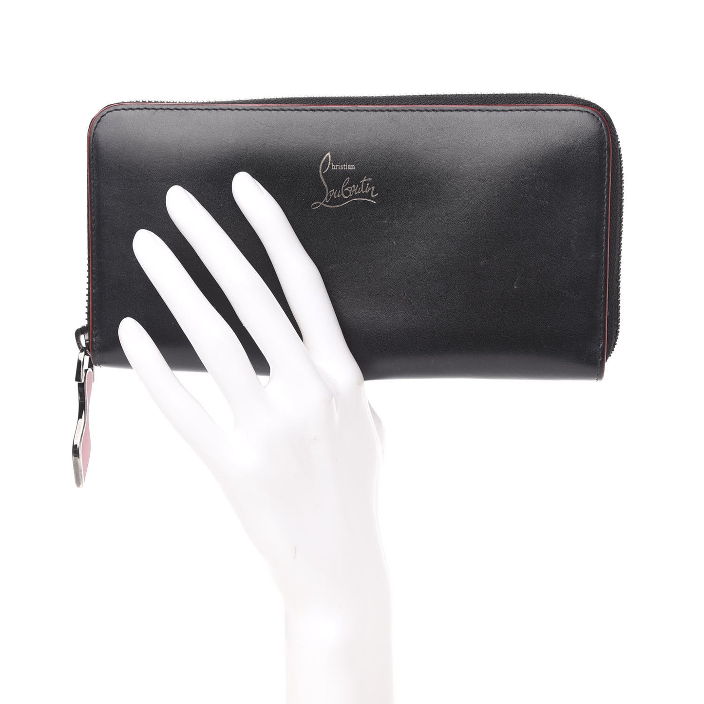 Calfskin Panettone Zip Around Wallet Black