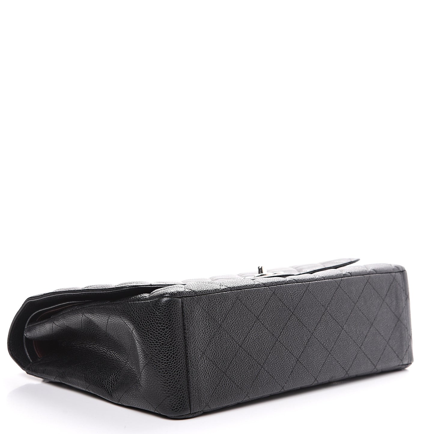 Caviar Quilted Maxi Double Flap Black