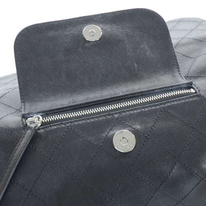 Chanel Leather Diamond Stitch Convertible Bag Black 8 of 13