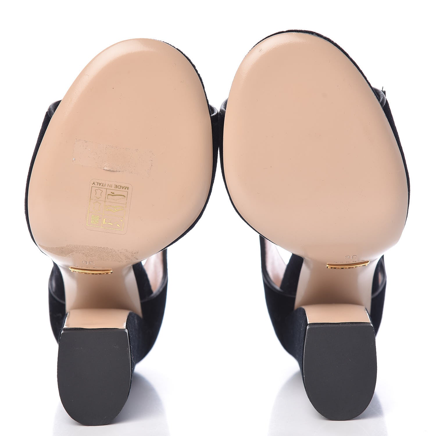 Gucci Velvet Bee Sandal 36 Black 8 of 14