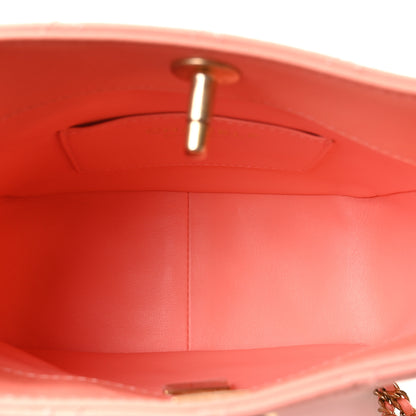Chanel Lambskin Quilted Small Pearl Crush Hobo  Coral 5 of 10