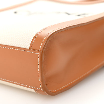 Celine Canvas Calfskin Mini Vertical Cabas Natural Tan 7 of 9