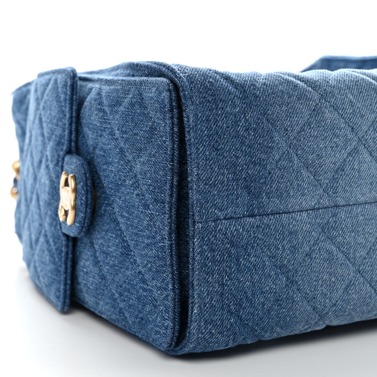 Chanel Washed Denim Quilted Small Chanel 25 Handbag Blue 9 of 11