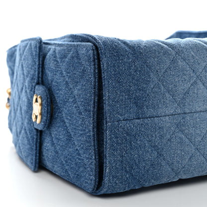 Chanel Washed Denim Quilted Small Chanel 25 Handbag Blue 9 of 11