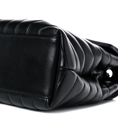 Saint Laurent Calfskin Y Quilted Monogram Medium Loulou Chain Satchel Black 10 of 12
