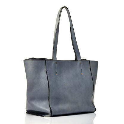 Chloe Smooth Calfskin Medium Milo Shopping Tote Cloudy Blue 3 of 9