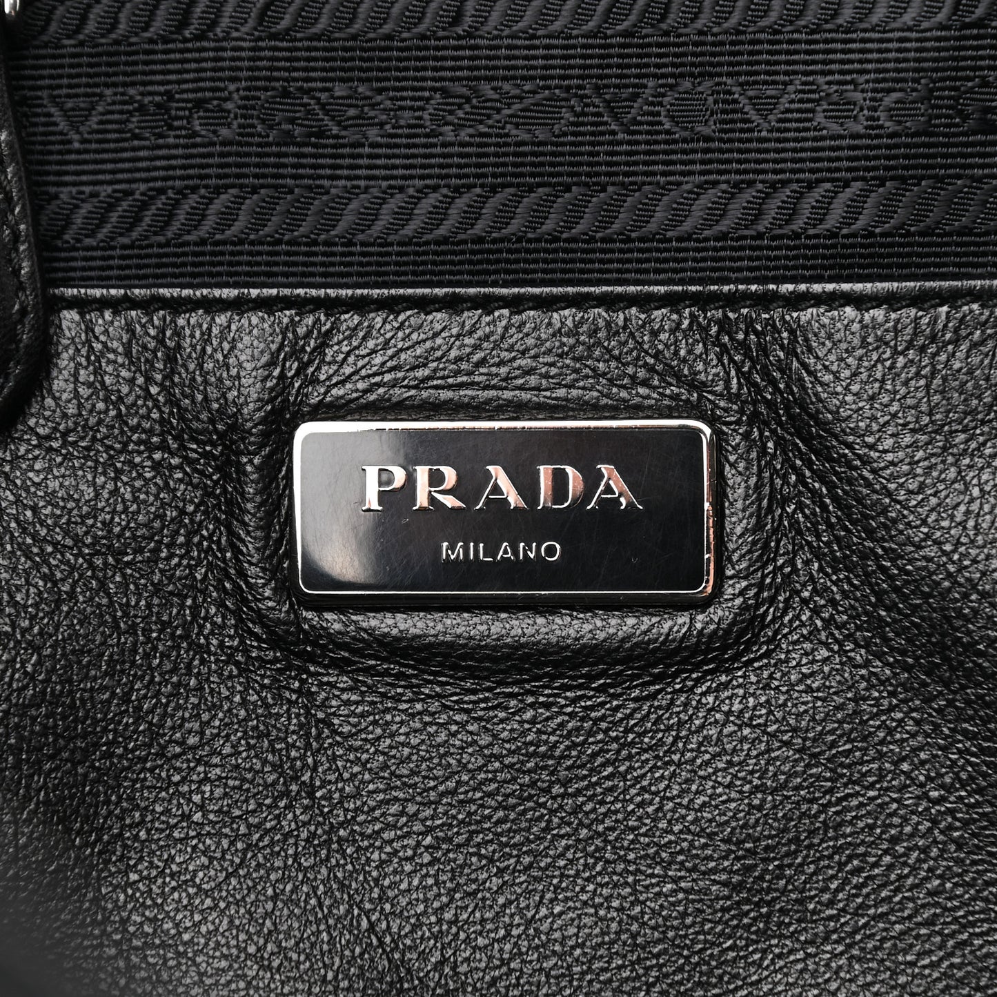 Tessuto Nylon Passama Shopping Tote Nero Black